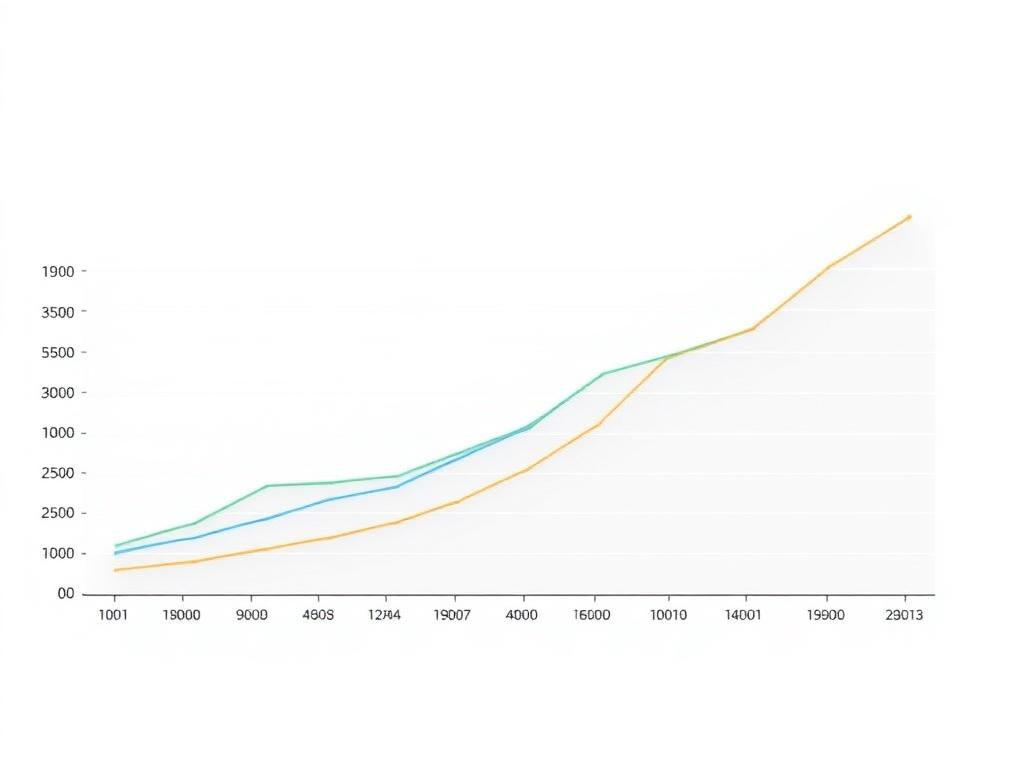Line chart of milestone progression trajectories